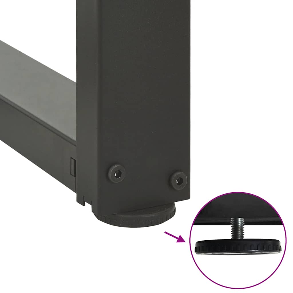 Coffee table legs T-shape 2 pcs. Anthracite 50x25x(30-31) cm steel