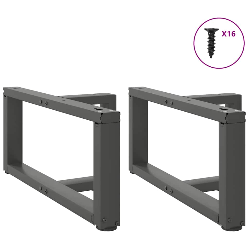 Coffee table legs T-shape 2 pcs. Anthracite 60x25x(30-31) cm steel