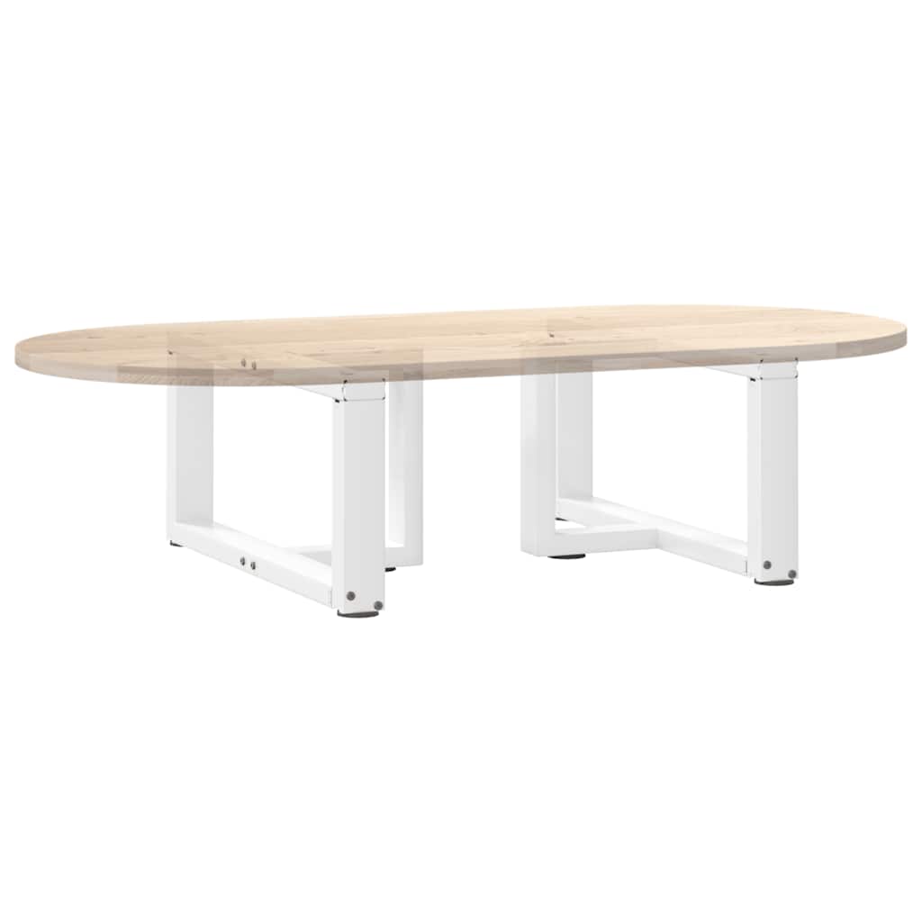 Pieds de table basse en T, 2 pièces, blanc, 70 x 25 x (30-31) cm, acier