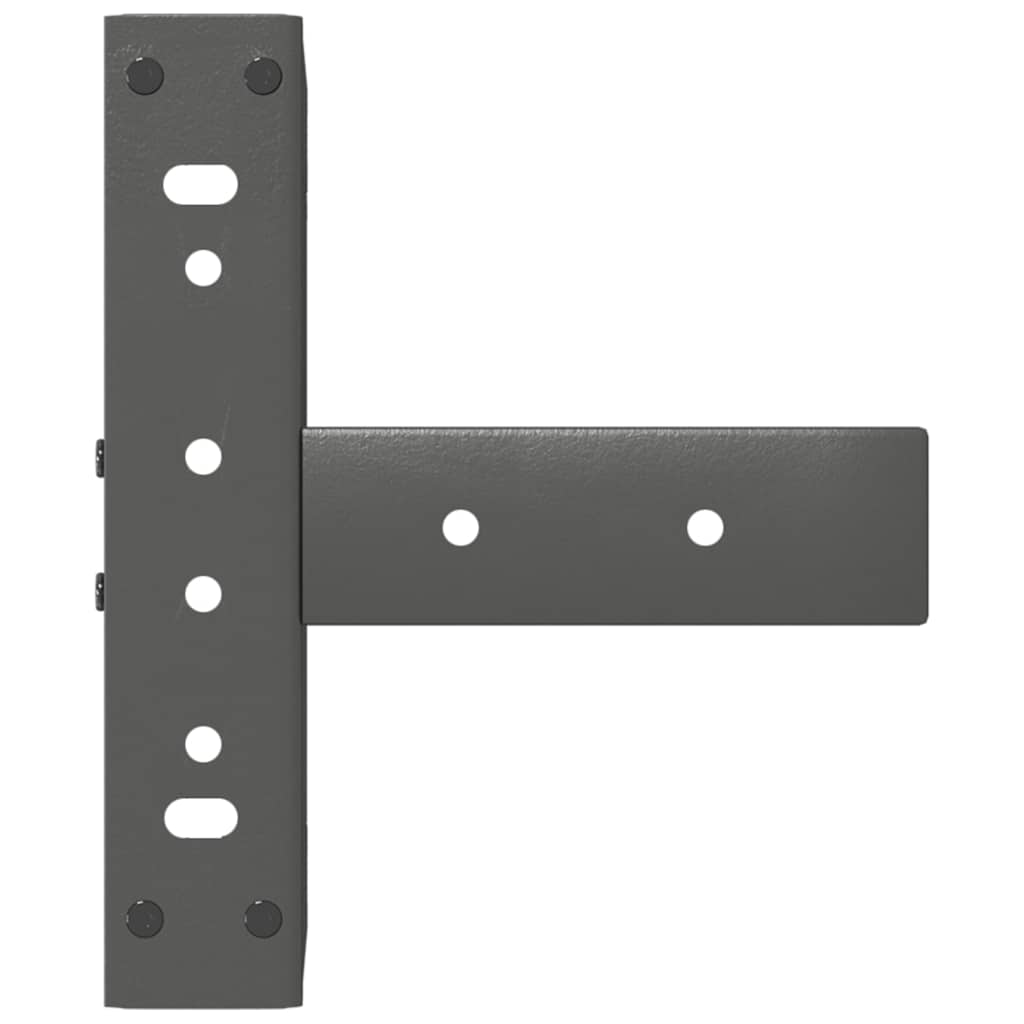 Pieds de table basse en T, 2 pièces, anthracite, 28 x 25 x (42-43) cm, acier