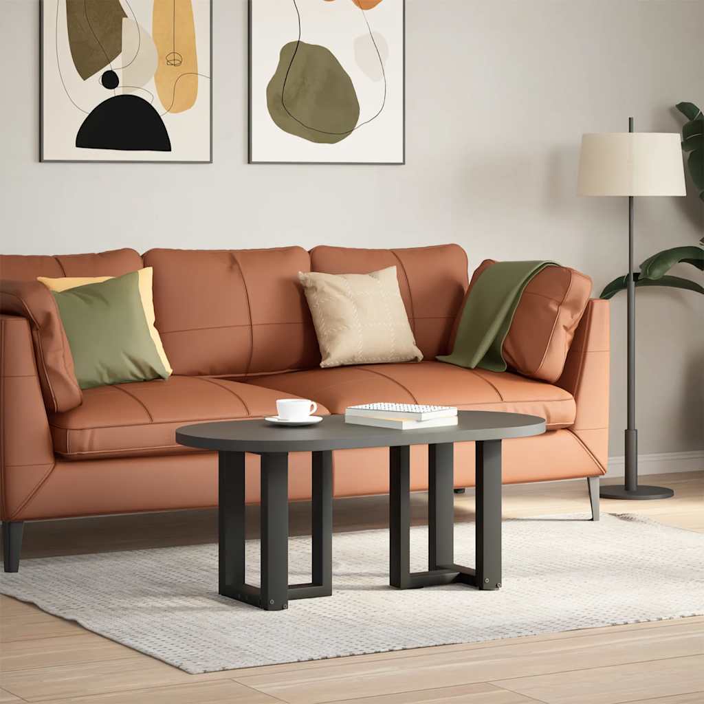 Pieds de table basse en T, 2 pièces, noir, 38 x 25 x (42-43) cm, acier