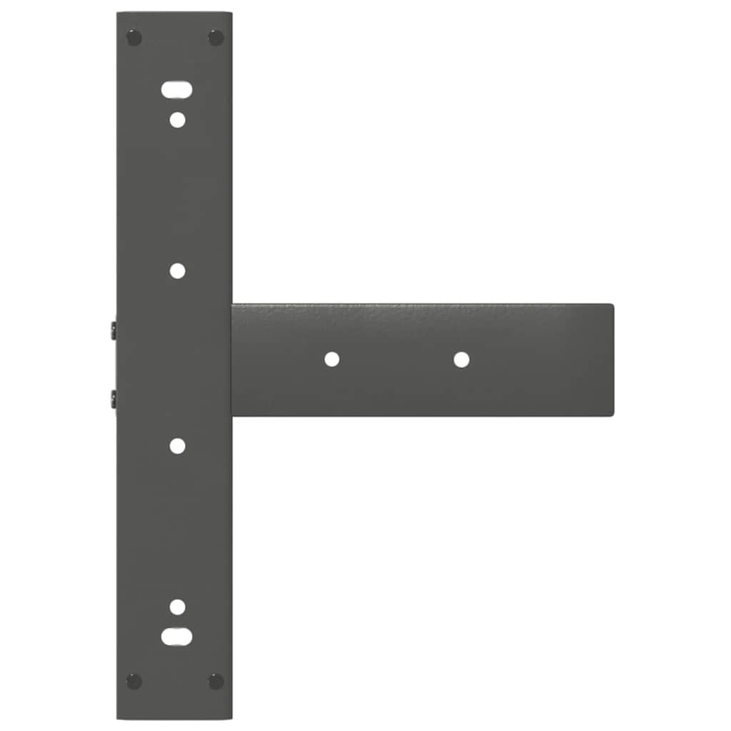 Coffee table legs T-shape 2 pcs. Anthracite 50x25x(42-43) cm steel