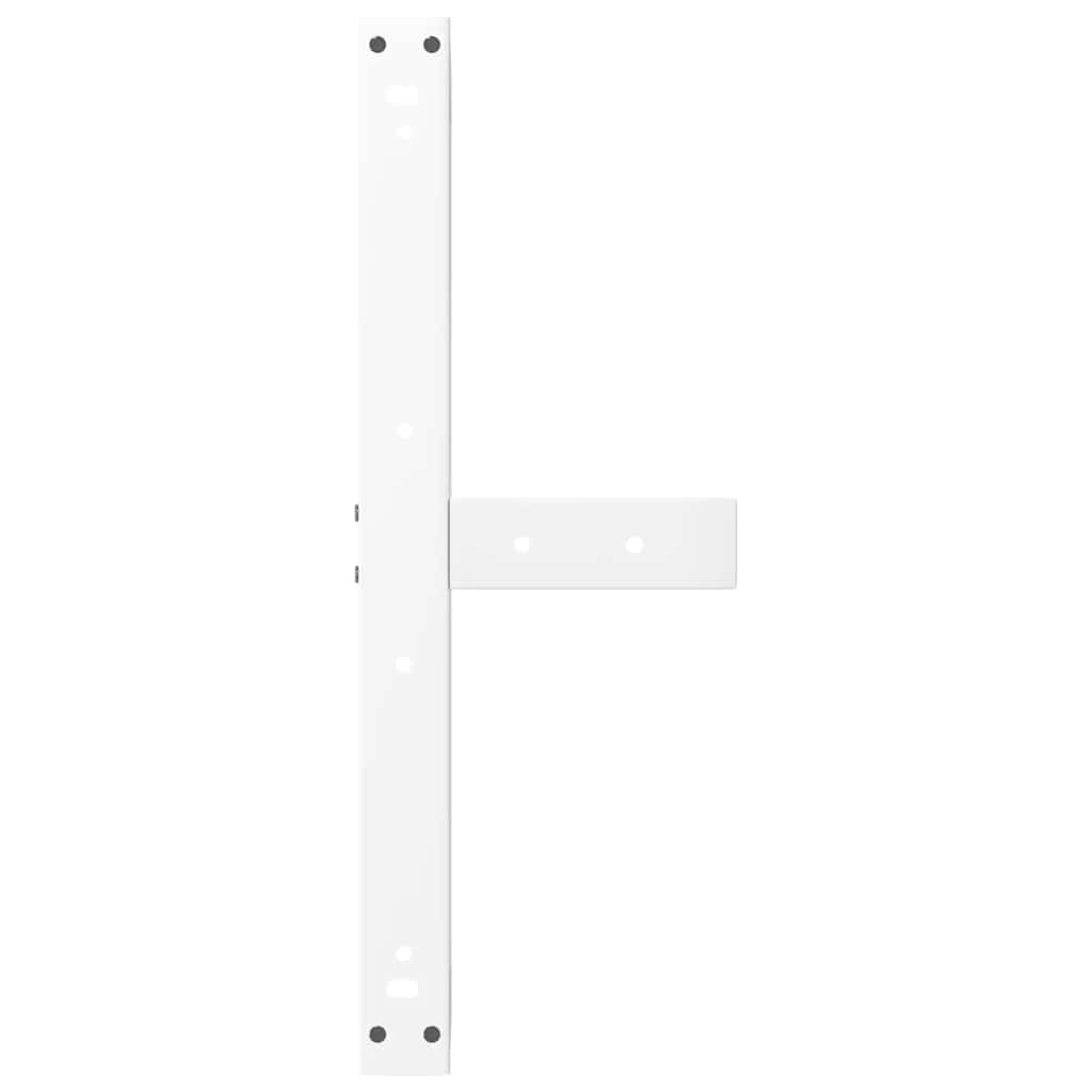 Pieds de table basse en T, 2 pièces, blanc, 60 x 25 x (42-43) cm, acier