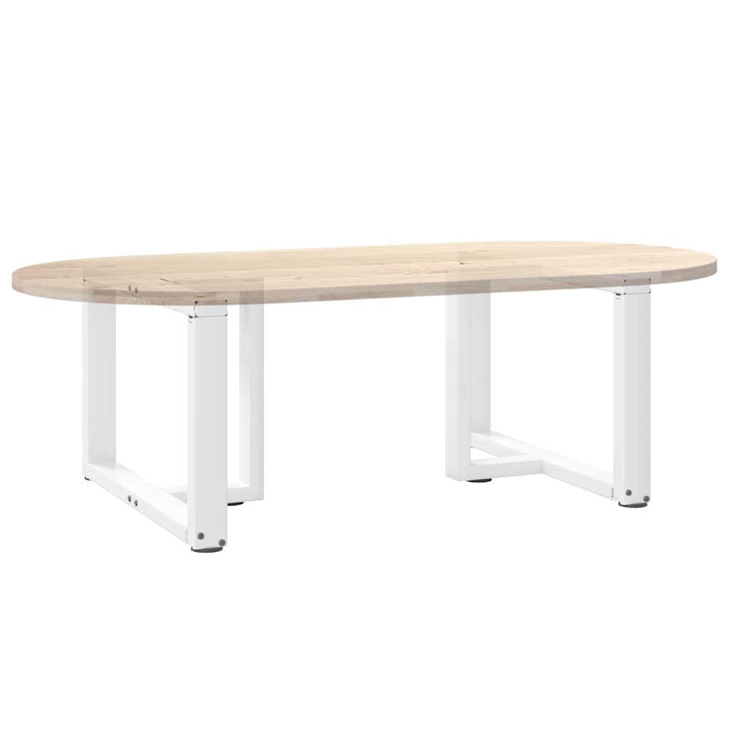 Pieds de table basse en T, 2 pièces, blanc, 60 x 25 x (42-43) cm, acier