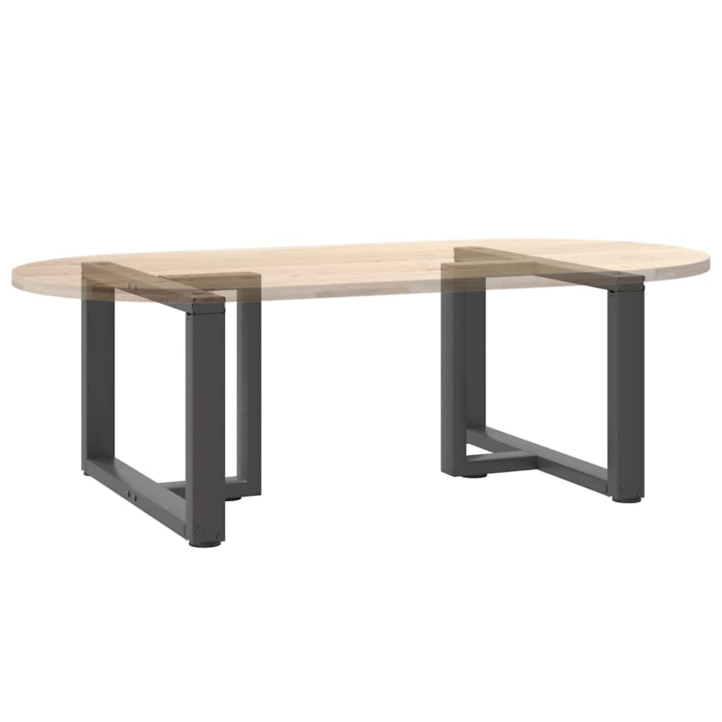 Pieds de table basse en T, 2 pièces, anthracite, 60 x 25 x (42-43) cm, acier