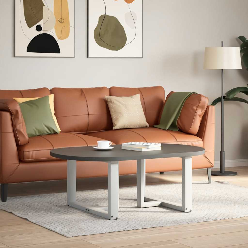 Pieds de table basse en T, 2 pièces, blanc, 70 x 25 x (42-43) cm, acier