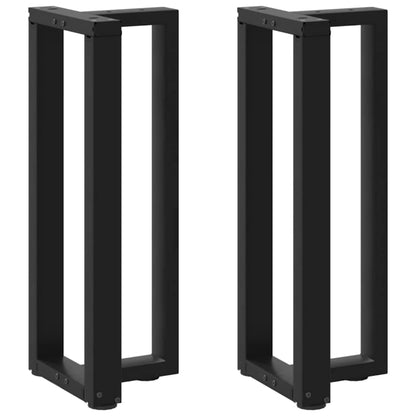 Konsolentischbeine T-Form 2 Stk. Schwarz 25x28x(72-73) cm Stahl