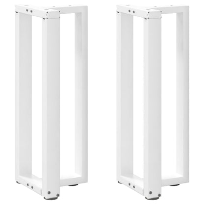 Konsolentischbeine T-Form 2 Stk. Weiß 25x28x(72-73) cm Stahl