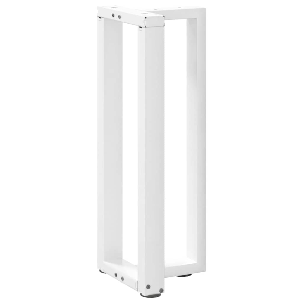 Konsolentischbeine T-Form 2 Stk. Weiß 25x28x(72-73) cm Stahl