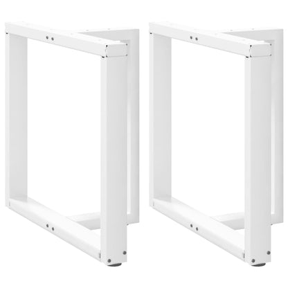 Esstischbeine T-Form 2 Stk. Weiß 80x35x(72-73) cm Stahl