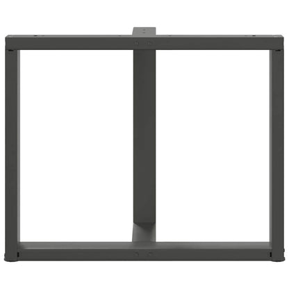 Esstischbeine T-Form 2 Stk. Anthrazit 100x35x(72-73) cm Stahl
