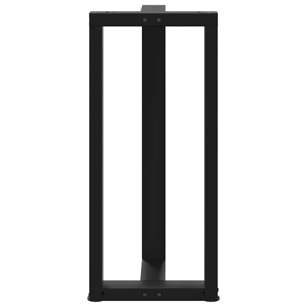 Bartischbeine T-Form 2 Stk. Schwarz 40x35x(90-91) cm Stahl