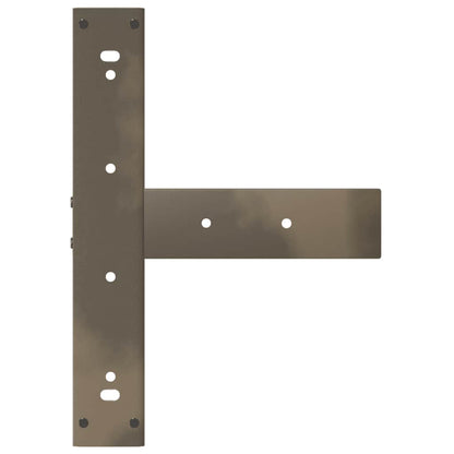 Bartischbeine T-Form 2 Stk. Naturstahl 40x35x(90-91) cm Stahl