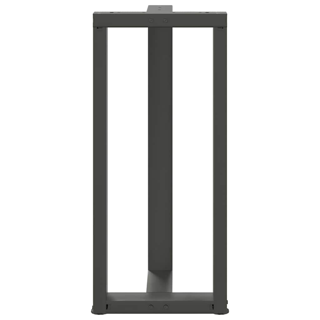 Bartischbeine T-Form 2 Stk. Anthrazit 50x35x(90-91) cm Stahl