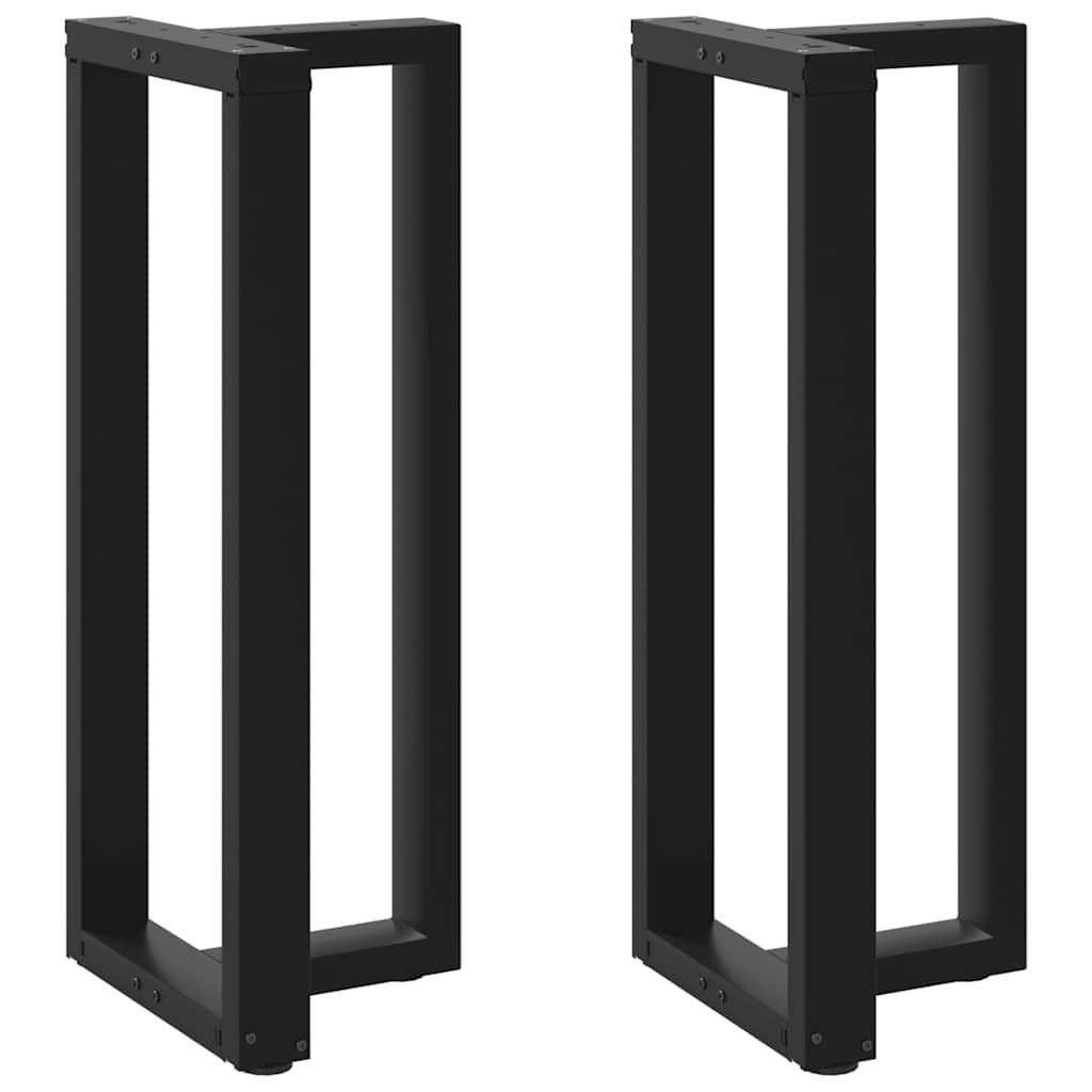Bartischbeine T-Form 2 Stk. Schwarz 40x35x(100-101) cm Stahl