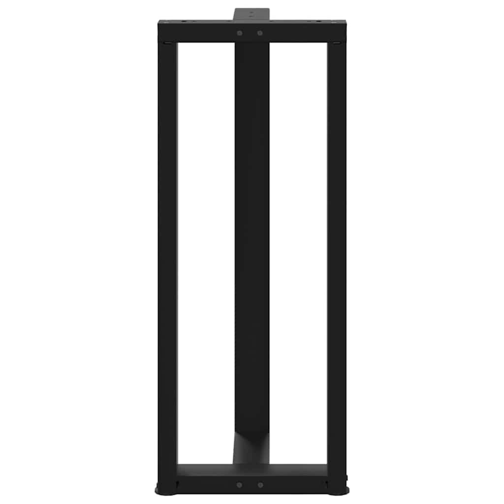 Bartischbeine T-Form 2 Stk. Schwarz 40x35x(100-101) cm Stahl