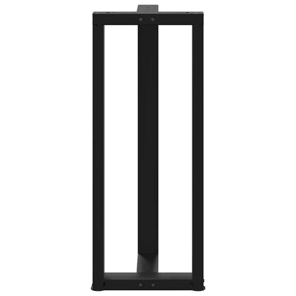 Bartischbeine T-Form 2 Stk. Schwarz 40x35x(100-101) cm Stahl