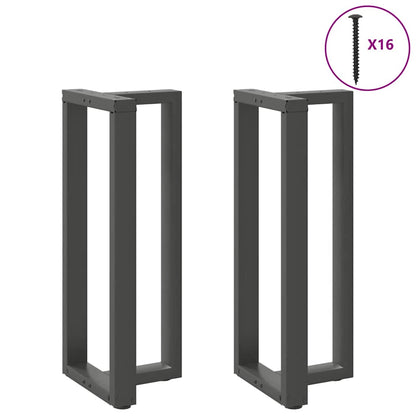 Bartischbeine T-Form 2 Stk. Anthrazit 40x35x(100-101) cm Stahl