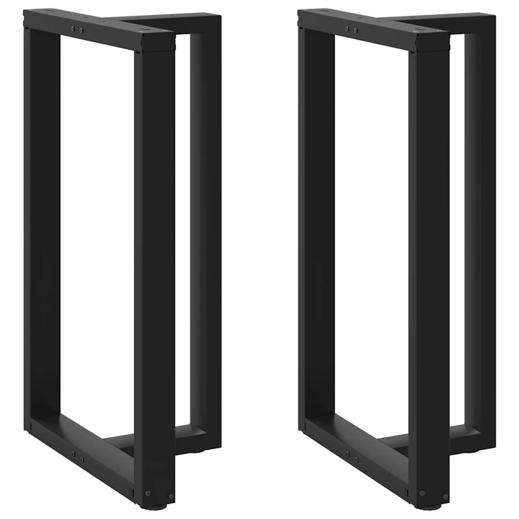 Bartischbeine T-Form 2 Stk. Schwarz 60x35x(100-101) cm Stahl