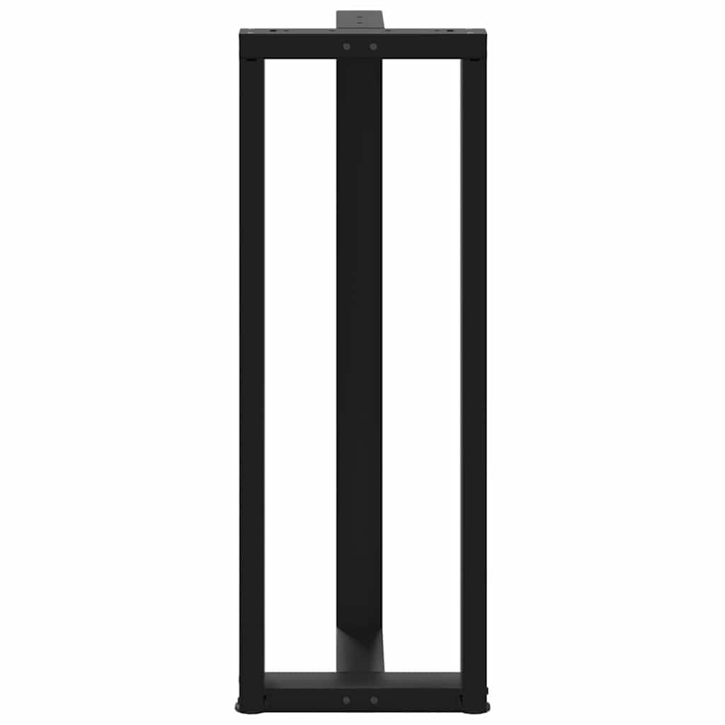 Bartischbeine T-Form 2 Stk. Schwarz 40x35x(110-111) cm Stahl