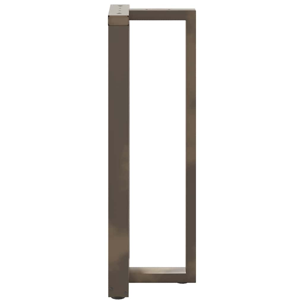 Bartischbeine T-Form 2 Stk. Naturstahl 40x35x(110-111) cm Stahl