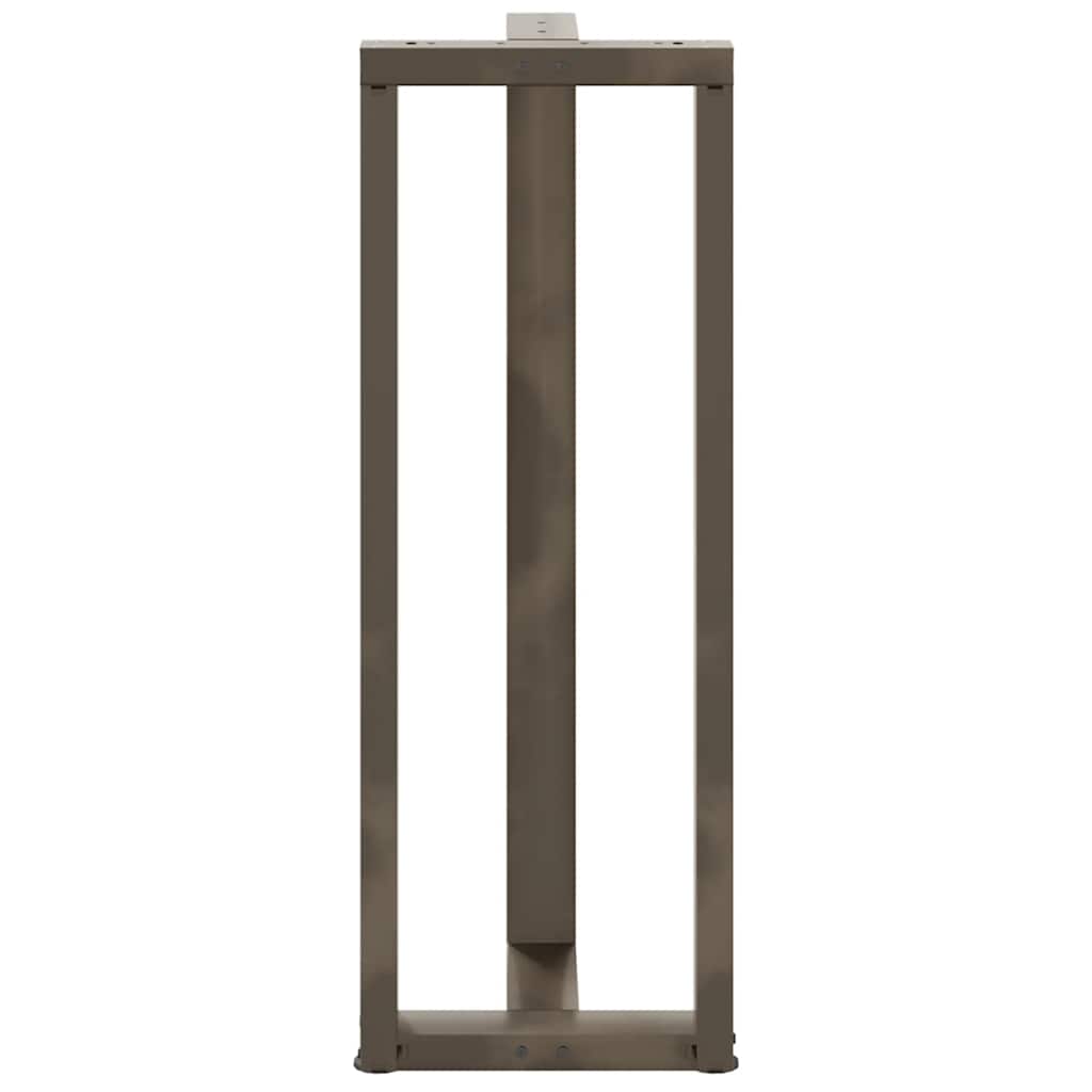Bartischbeine T-Form 2 Stk. Naturstahl 40x35x(110-111) cm Stahl