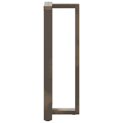 Bartischbeine T-Form 2 Stk. Naturstahl 50x35x(110-111) cm Stahl