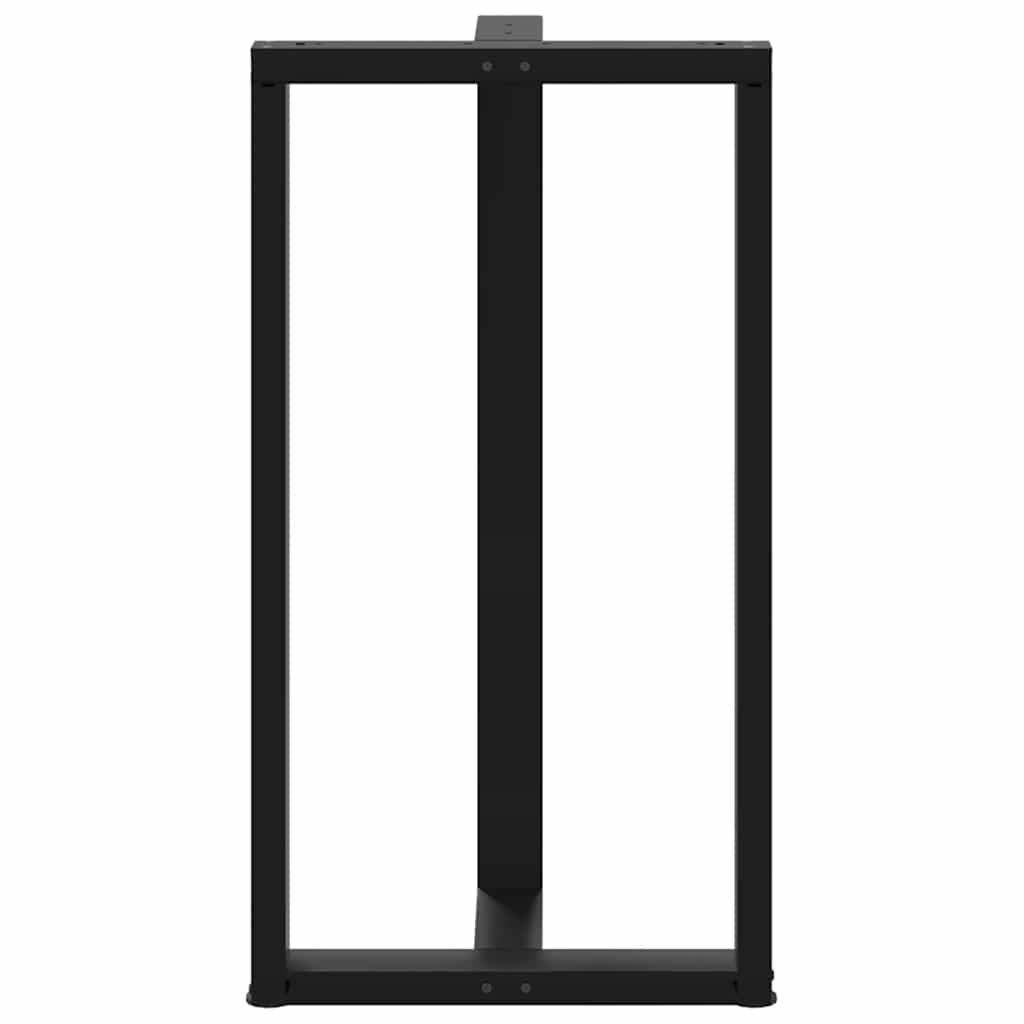 Bartischbeine T-Form 2 Stk. Schwarz 60x35x(110-111) cm Stahl