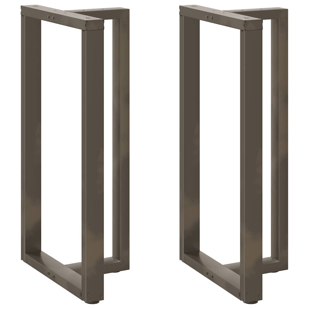 Bartischbeine T-Form 2 Stk. Naturstahl 60x35x(110-111) cm Stahl