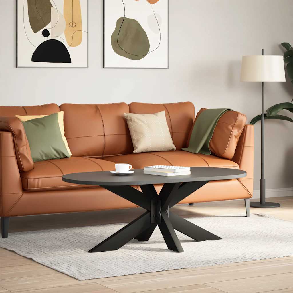 Pied de table basse en forme d'araignée noir 98x58x(42-43) cm acier