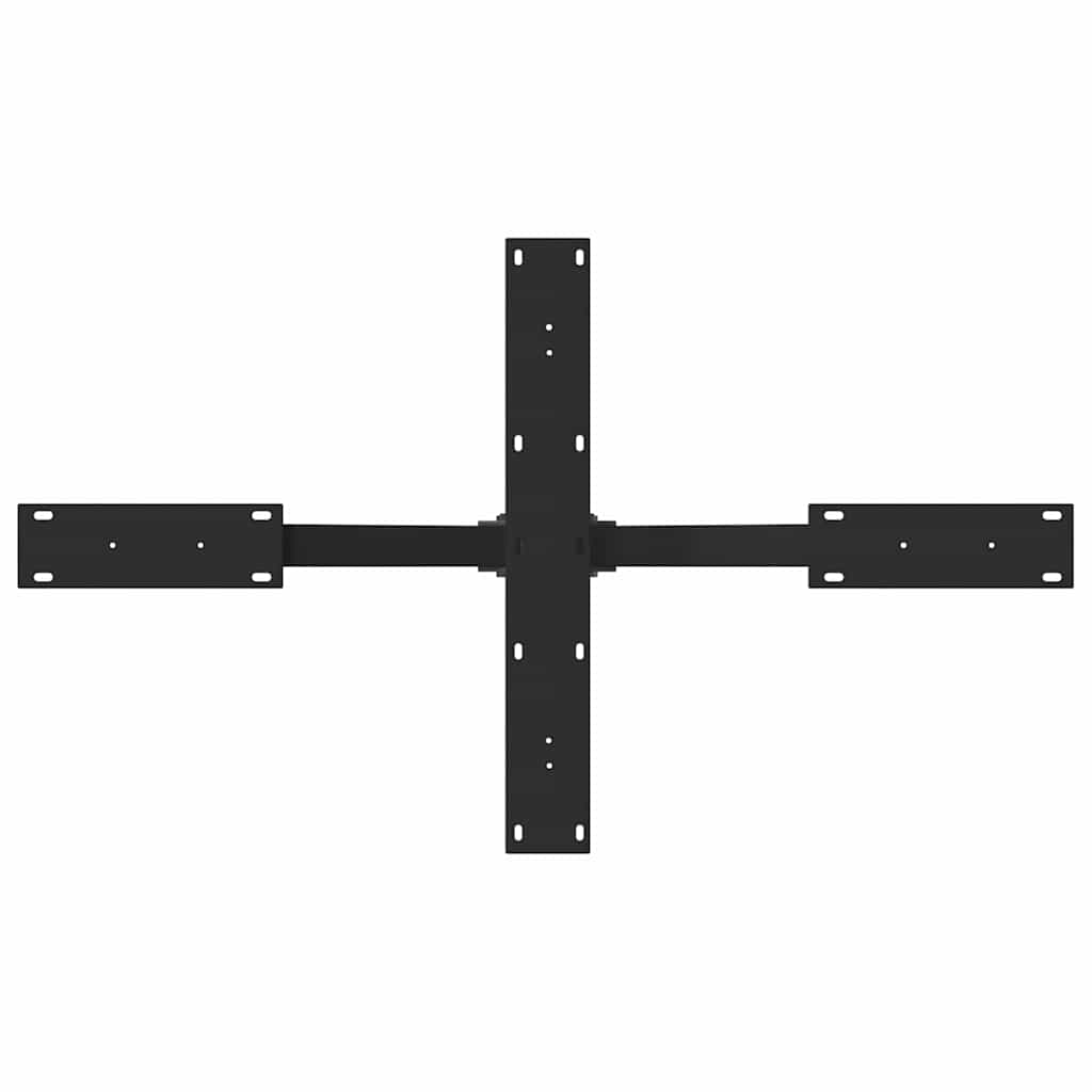 Pied de table basse en forme d'araignée noir 98x58x(42-43) cm acier