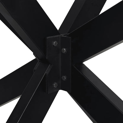 Couchtischbein in Spinnenform Schwarz 98x58x(42-43) cm Stahl