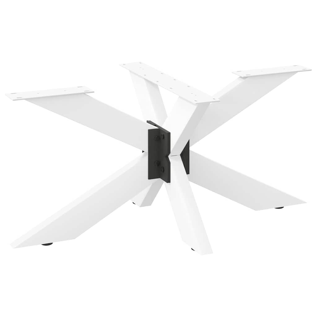 Pied de table basse en forme d'araignée blanc 98x58x(42-43) cm acier