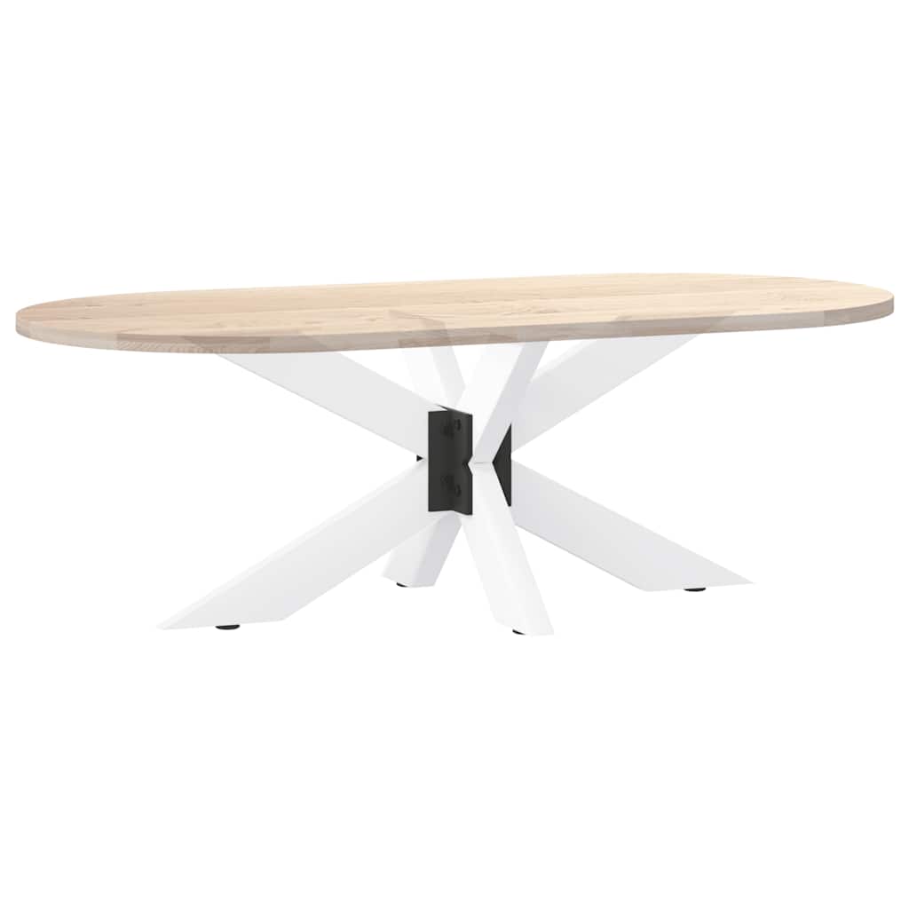 Pied de table basse en forme d'araignée blanc 98x58x(42-43) cm acier