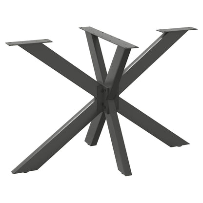 Esstischbein in Spinnenform Anthrazit 120x68x(72-73) cm Stahl
