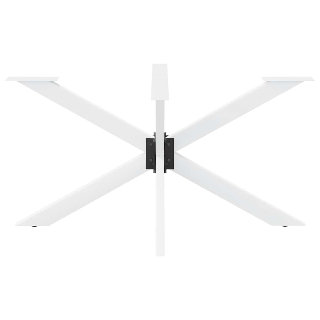 Pied de table à manger en forme d'araignée blanc 150x78x(72-73) cm acier