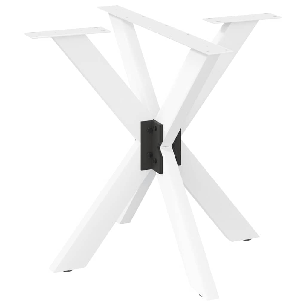 Pied de table à manger en forme d'araignée blanc 85x85x(72-73) cm acier