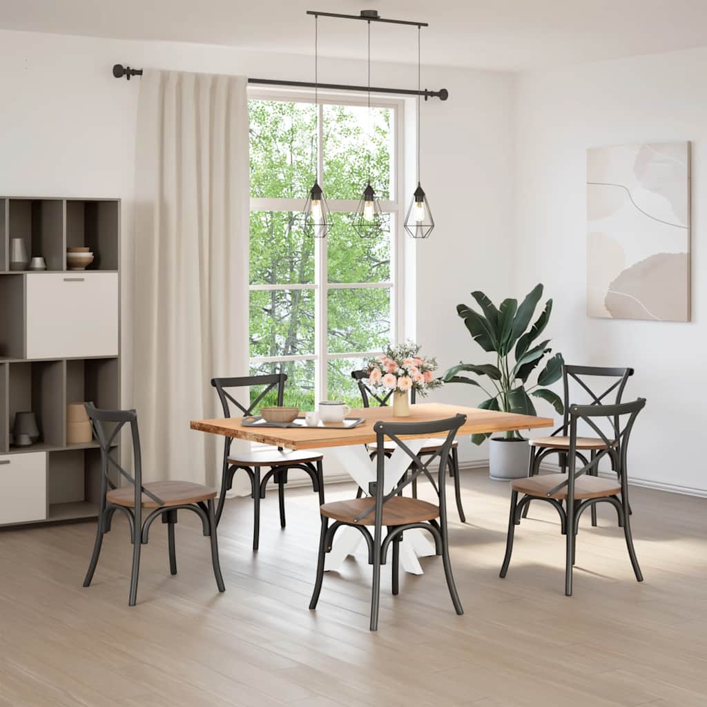 Pied de table à manger en forme d'araignée blanc 85x85x(72-73) cm acier
