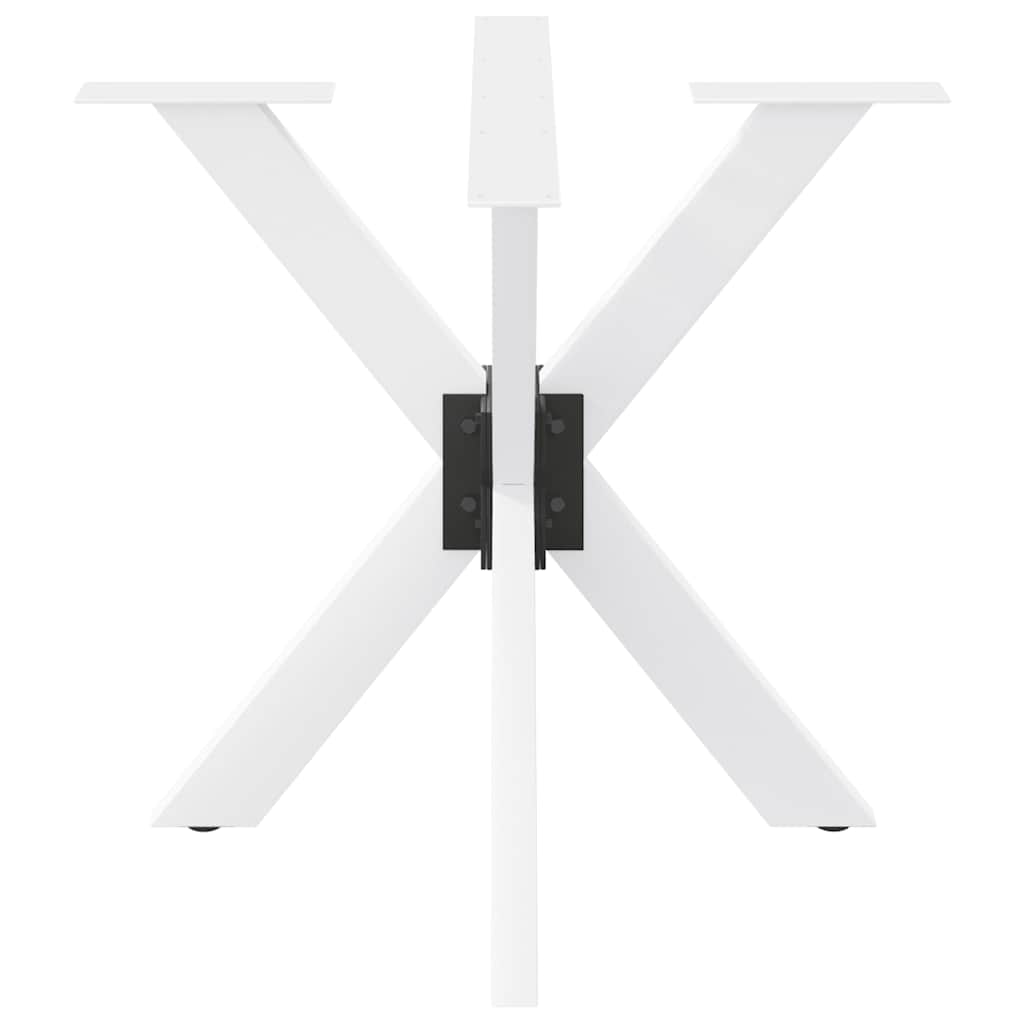 Pied de table à manger en forme d'araignée blanc 85x85x(72-73) cm acier
