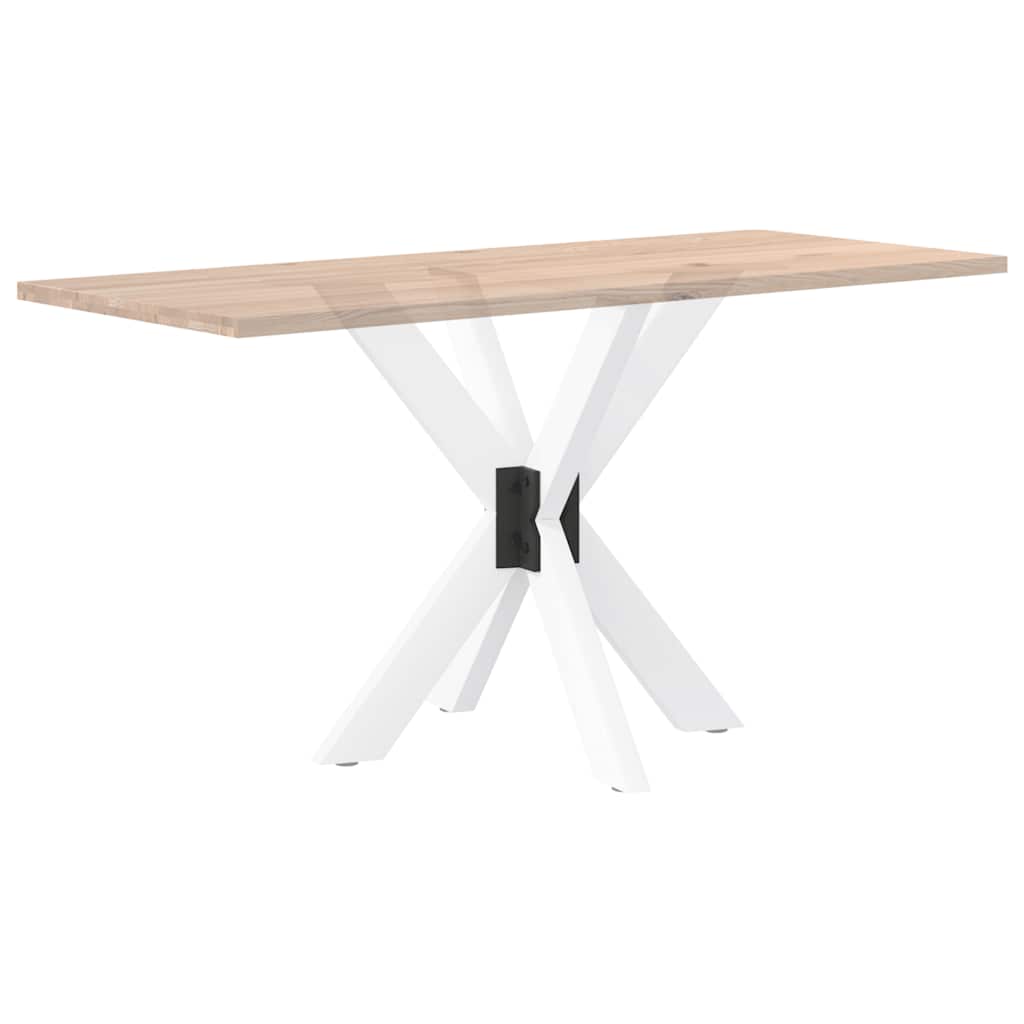 Pied de table à manger en forme d'araignée blanc 85x85x(72-73) cm acier