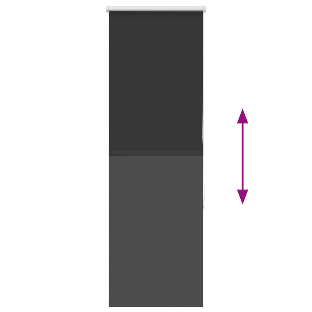 Verdunkelungsrollo Schwarz 50x130 cm Stoffbreite 45,7 cm