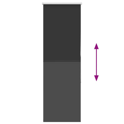 Verdunkelungsrollo Schwarz 55x130 cm Stoffbreite 50,7 cm
