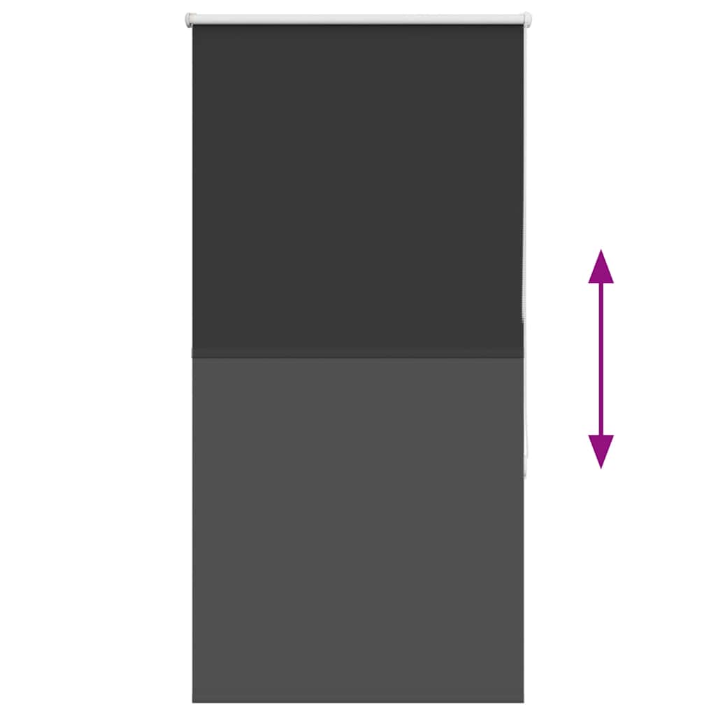 Verdunkelungsrollo Schwarz 75x130 cm Stoffbreite 70,7 cm