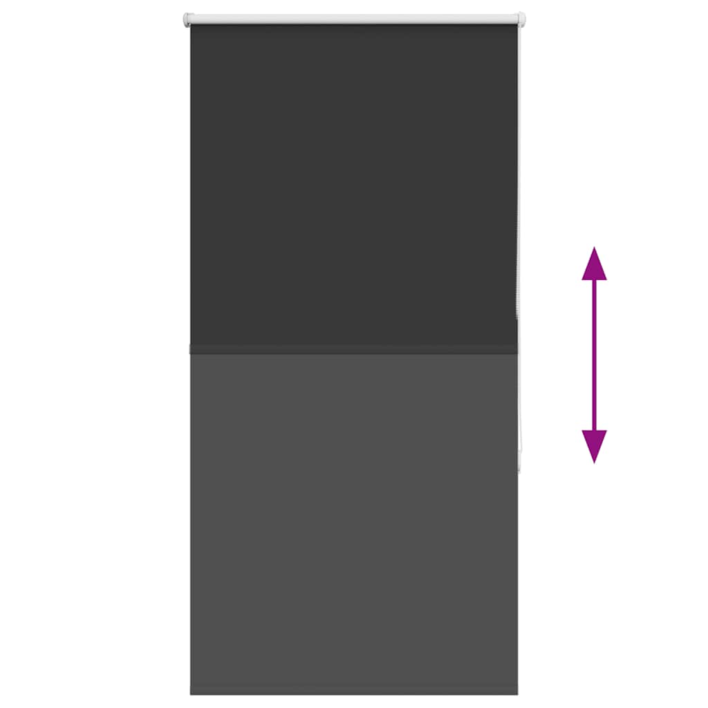 Verdunkelungsrollo Schwarz 80x130 cm Stoffbreite 75,7 cm