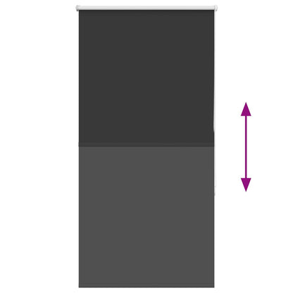 Verdunkelungsrollo Schwarz 80x130 cm Stoffbreite 75,7 cm