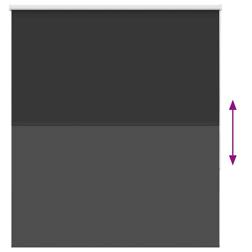 Verdunkelungsrollo Schwarz 125x130 cm Stoffbreite 121,6 cm