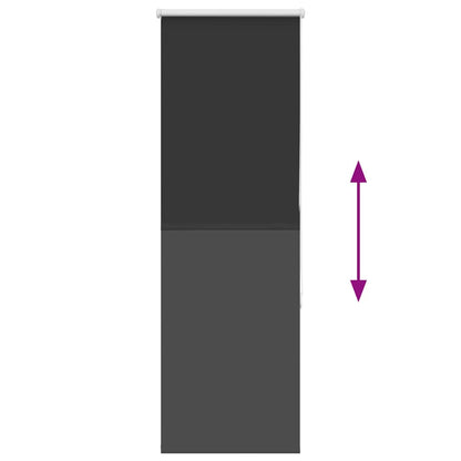 Verdunkelungsrollo Schwarz 45x150 cm Stoffbreite 40,7 cm