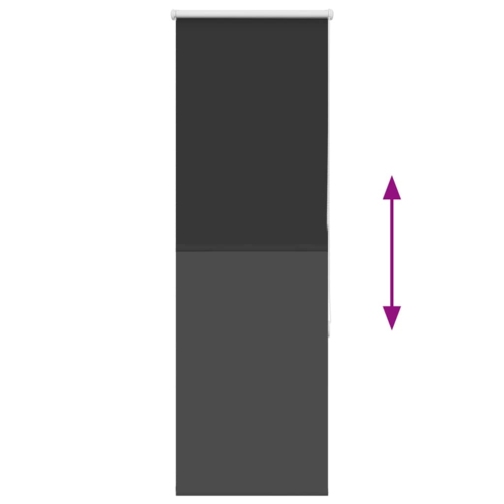 Verdunkelungsrollo Schwarz 45x175 cm Stoffbreite 40,7 cm
