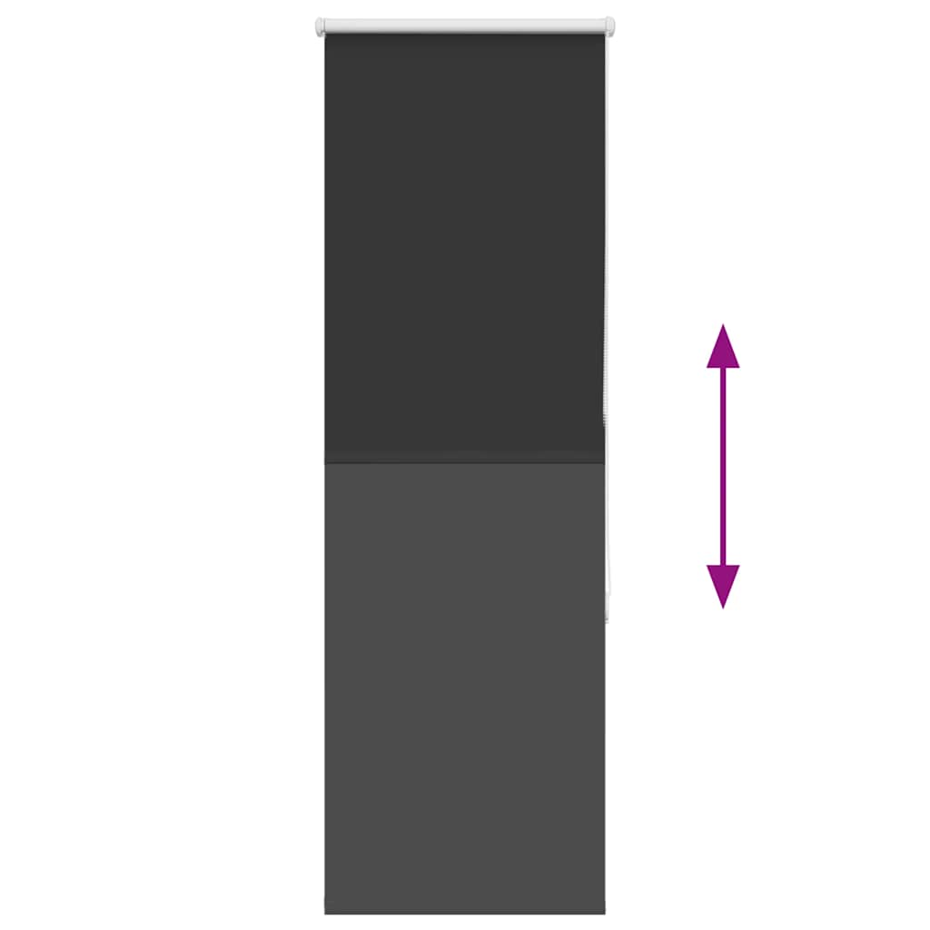 Verdunkelungsrollo Schwarz 55x175 cm Stoffbreite 50,7 cm