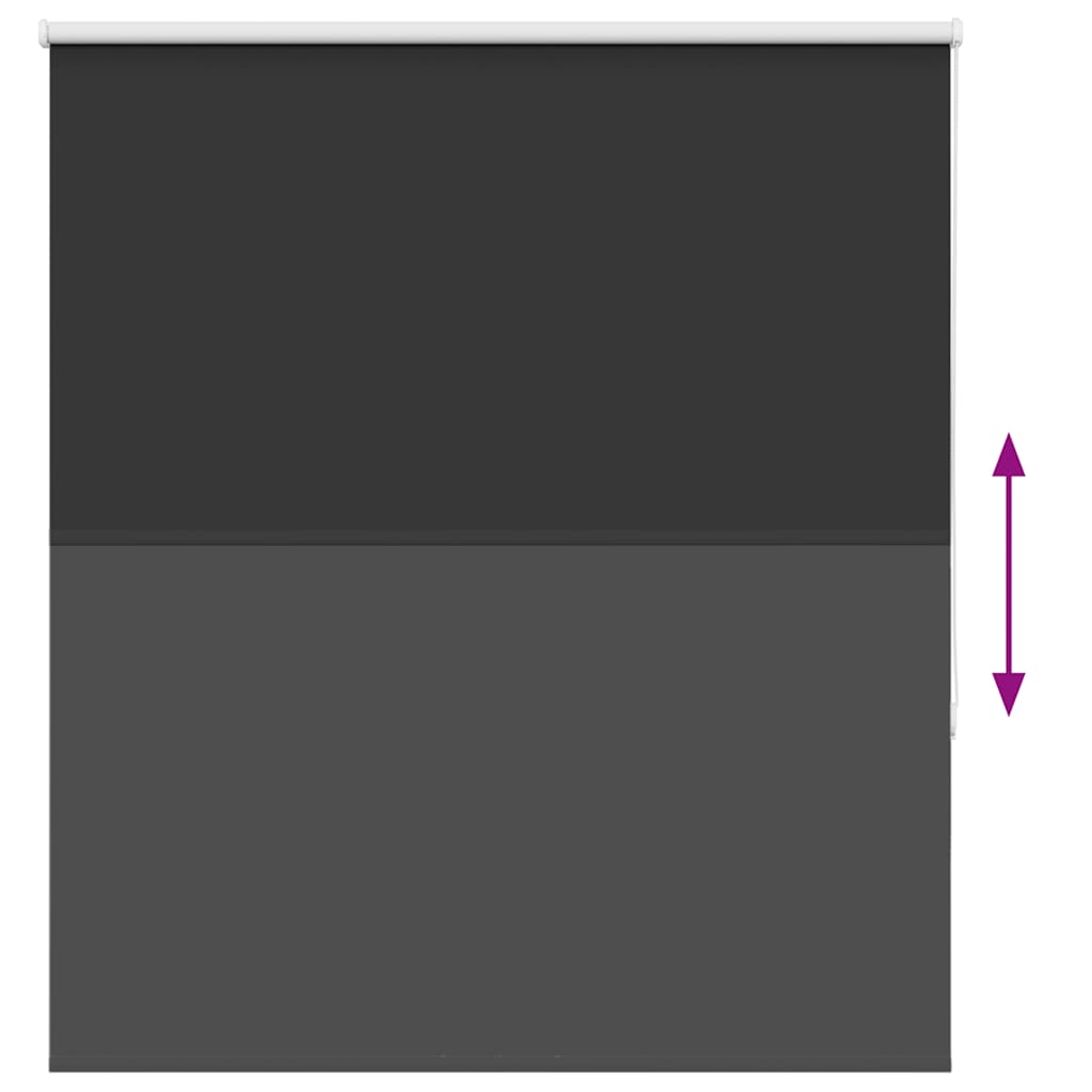 Verdunkelungsrollo Schwarz 125x175 cm Stoffbreite 121,6 cm